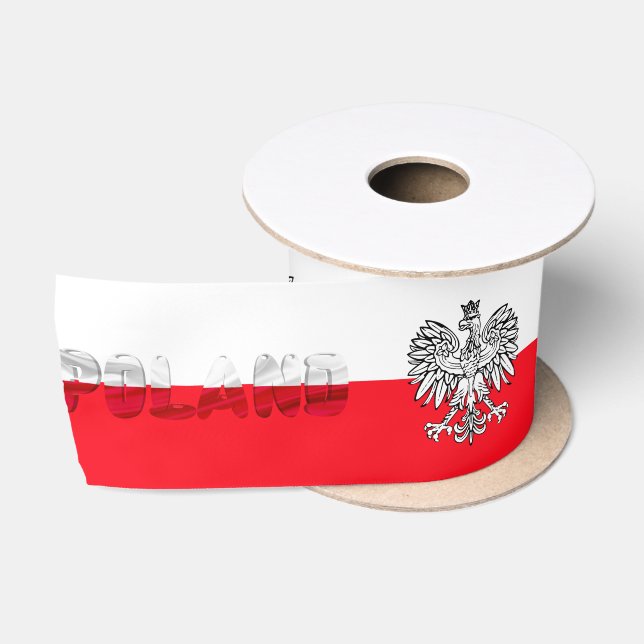 Polish flag satin ribbon (Spool)