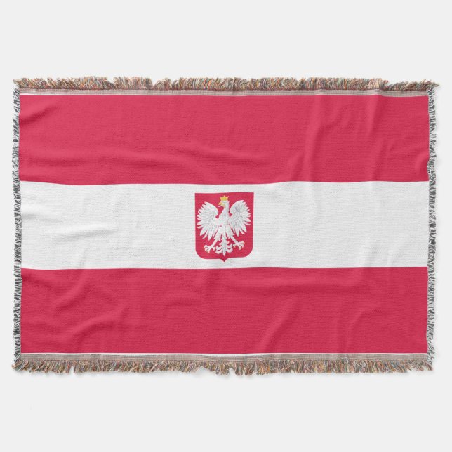 Polish flag throw blanket (Front)