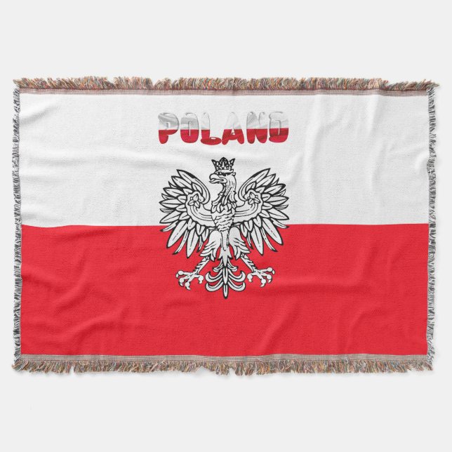 Polish flag throw blanket (Front)