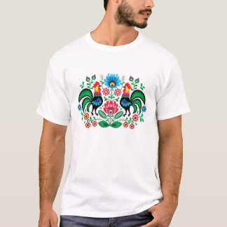 Polish floral pattern with roosters T-Shirt