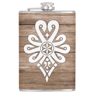 Polish folk art - Parzenica Vinyl Wrapped Flask
