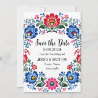 Polish Folk Art Traditional Flowers Wedding