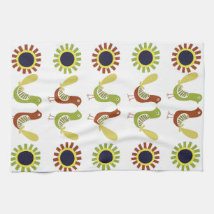 Polish Folk Birds, Kitchen Towels