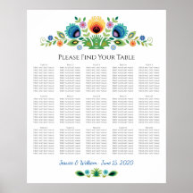 Polish Folk Flowers Lavender and Yellow