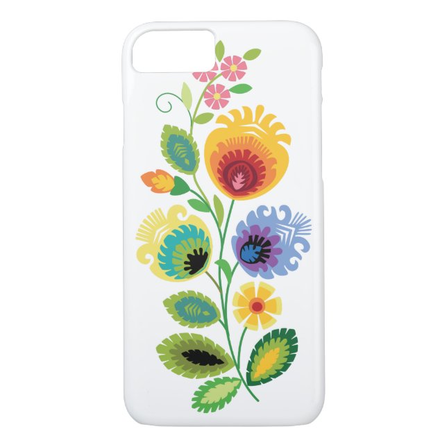 Polish Folk Flowers Yellow Case-Mate iPhone Case (Back)