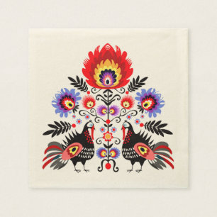 polish folk napkin