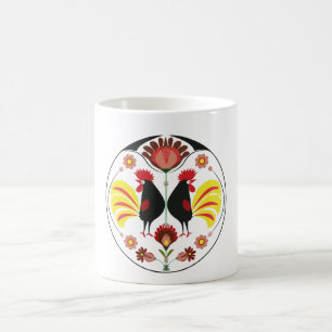 Polish Folk With Decorative Roosters, Mug