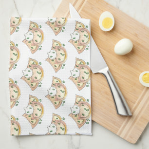 Polish Food Potato Dumplings Pierogies Sour Cream Kitchen Towel
