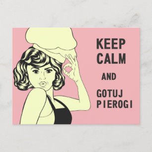 Polish Funny Saying Pierogi Postcard