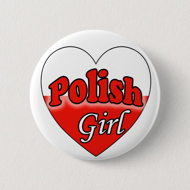 Polish Girl 2 Inch Round Button (Front)