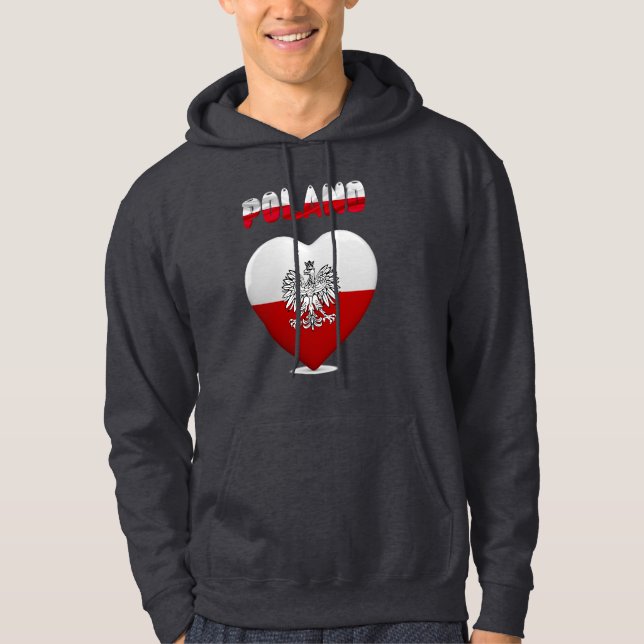 Polish heart flag hoodie (Front)