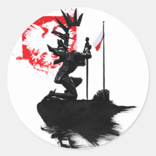 Polish Hussar Classic Round Sticker