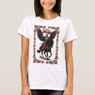 Polish Hussar Folk Frame Art T-Shirt