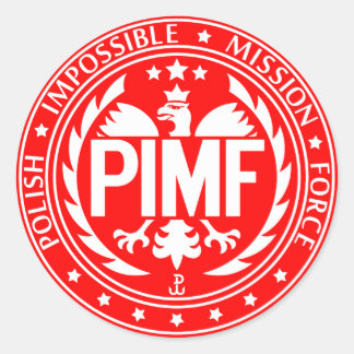 Polish Impossible Mission Force Classic Round Sticker