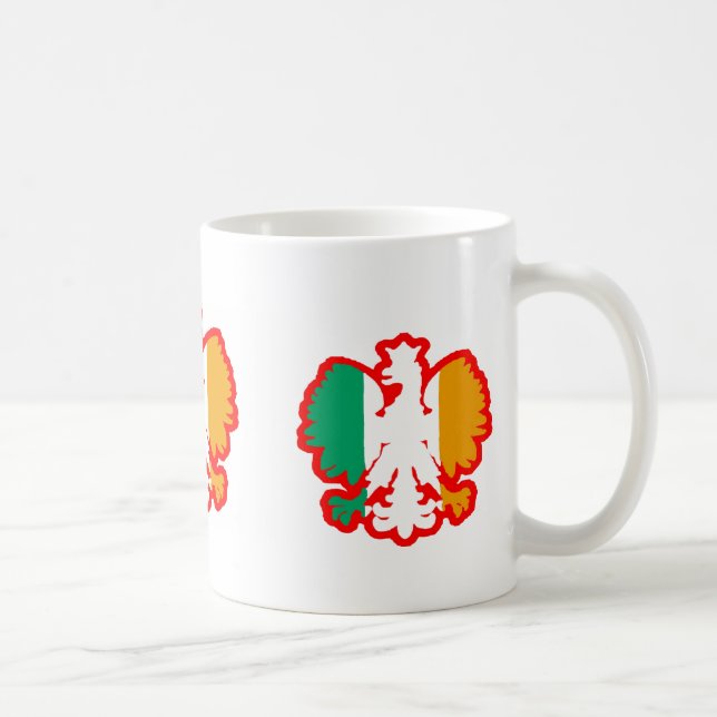 POLISH/IRISH FLAG COFFEE MUG (Right)
