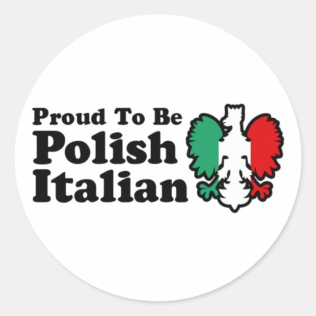 Polish Italian Classic Round Sticker (Front)