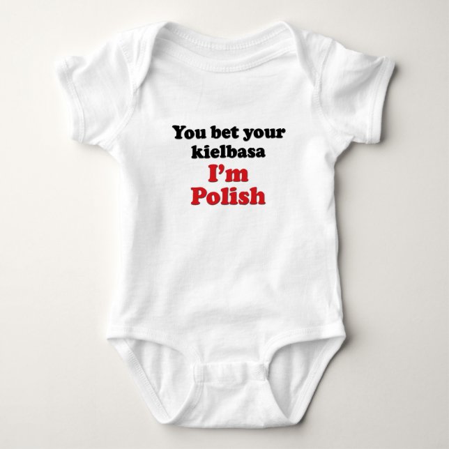 Polish Kielbasa 2 Sides Baby Bodysuit (Front)