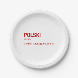 POLISH Language Paper Plate