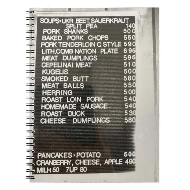 Polish Lithuanian Food Menu Old School Recipe Book (Front)