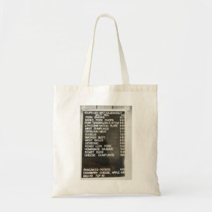 Polish Lithuanian Food Wall Menu B&W Tote Bag