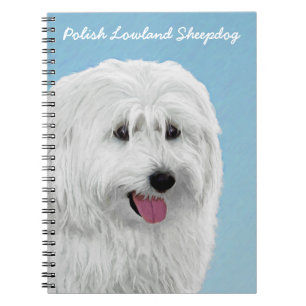 Polish Lowland Sheepdog Painting - Dog Art Notebook