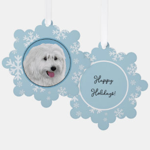 Polish Lowland Sheepdog Painting - Dog Art Ornament Card