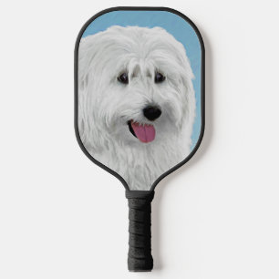 Polish Lowland Sheepdog Painting - Dog Art Pickleball Paddle