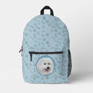 Polish Lowland Sheepdog Painting - Dog Art Printed Backpack