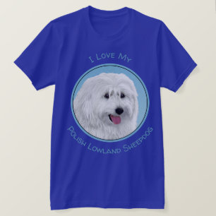 Polish Lowland Sheepdog Painting - Dog Art T-Shirt