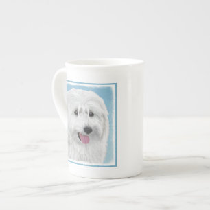 Polish Lowland Sheepdog Painting - Original Dog Ar Bone China Mug
