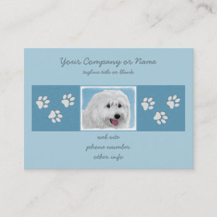 Polish Lowland Sheepdog Painting - Original Dog Ar Business Card