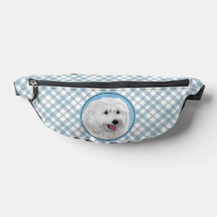 Polish Lowland Sheepdog Painting Original Dog Art Fanny Pack