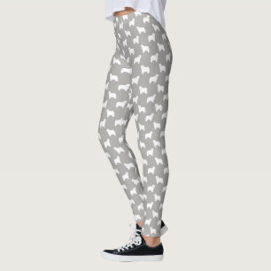Polish Lowland Sheepdog PON Dog Silhouettes Leggings