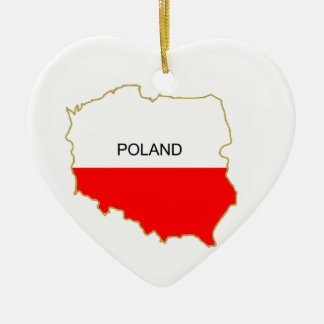 POLISH MAP CERAMIC ORNAMENT