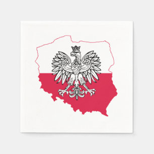 Polish Map Flag Bar Napkins