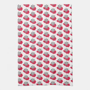Polish Map Flag Kitchen Towel