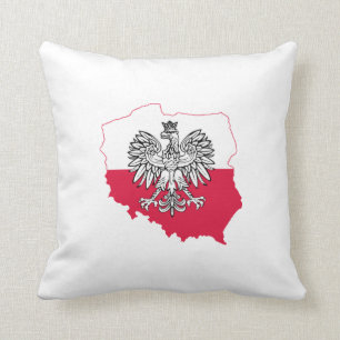 Polish Map Flag Pillow