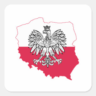 Polish Map Flag Sticker