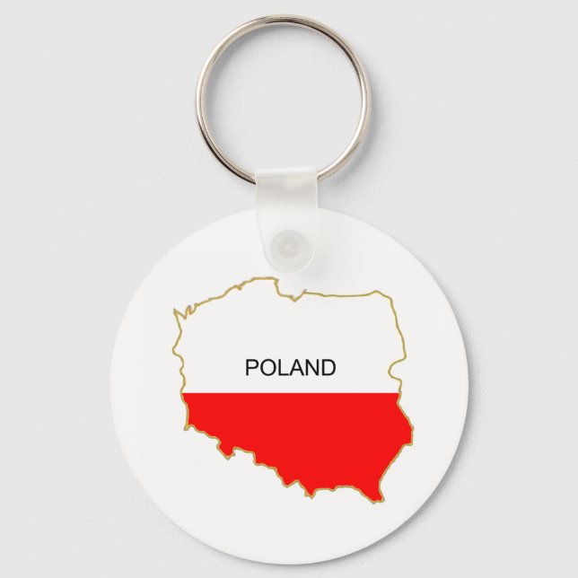 Polish Map png Keychain (Front)