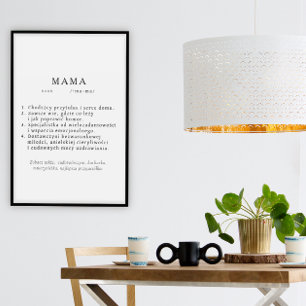 Polish Mum Gift - MAMA Definition Poster