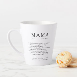 Polish Mum Gift - MAMA Huge Definition Latte Mug