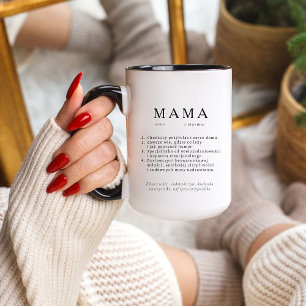 Polish Mum Gift - MAMA Huge Definition Mug