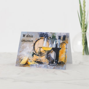 Polish name day card imieniny greeting card