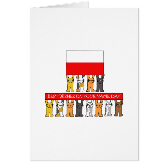 Polish Name Day Cartoon Cats (Front)
