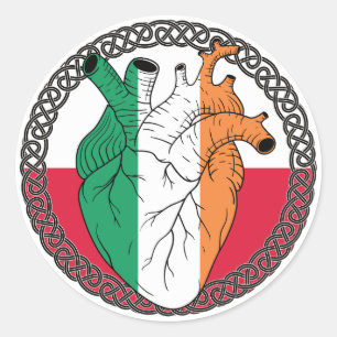 Polish Poland Saint Patricks Day Irish Ireland Classic Round Sticker