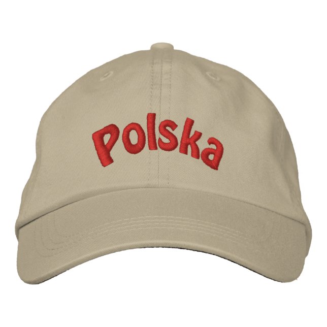 Polish Polska Embroidered Baseball Cap (Front)