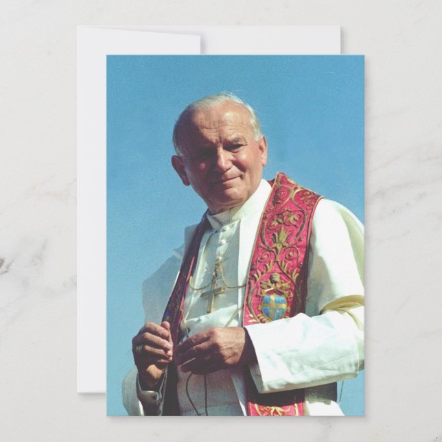 Polish Pope John Paul II Holiday Card (Front)