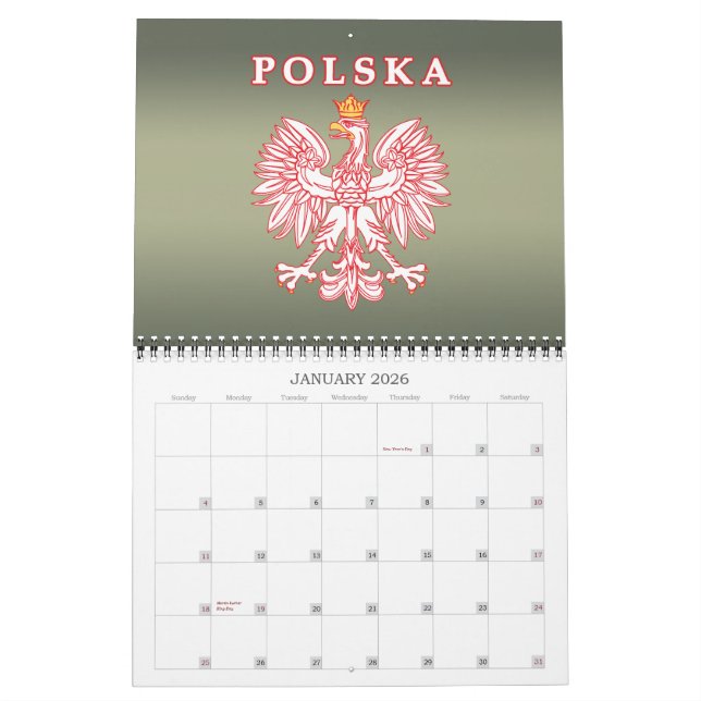 Polish Pride Calendar (Jan 2026)