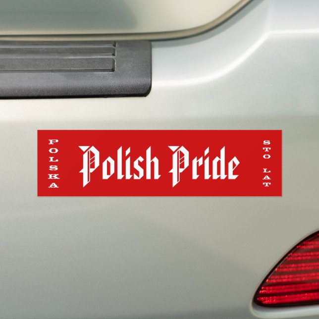 Polish Pride Polska Sto Lat Bumper Sticker (On Car)