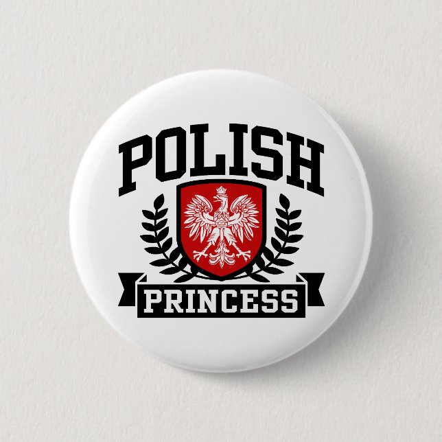 Polish Princess 2 Inch Round Button (Front)